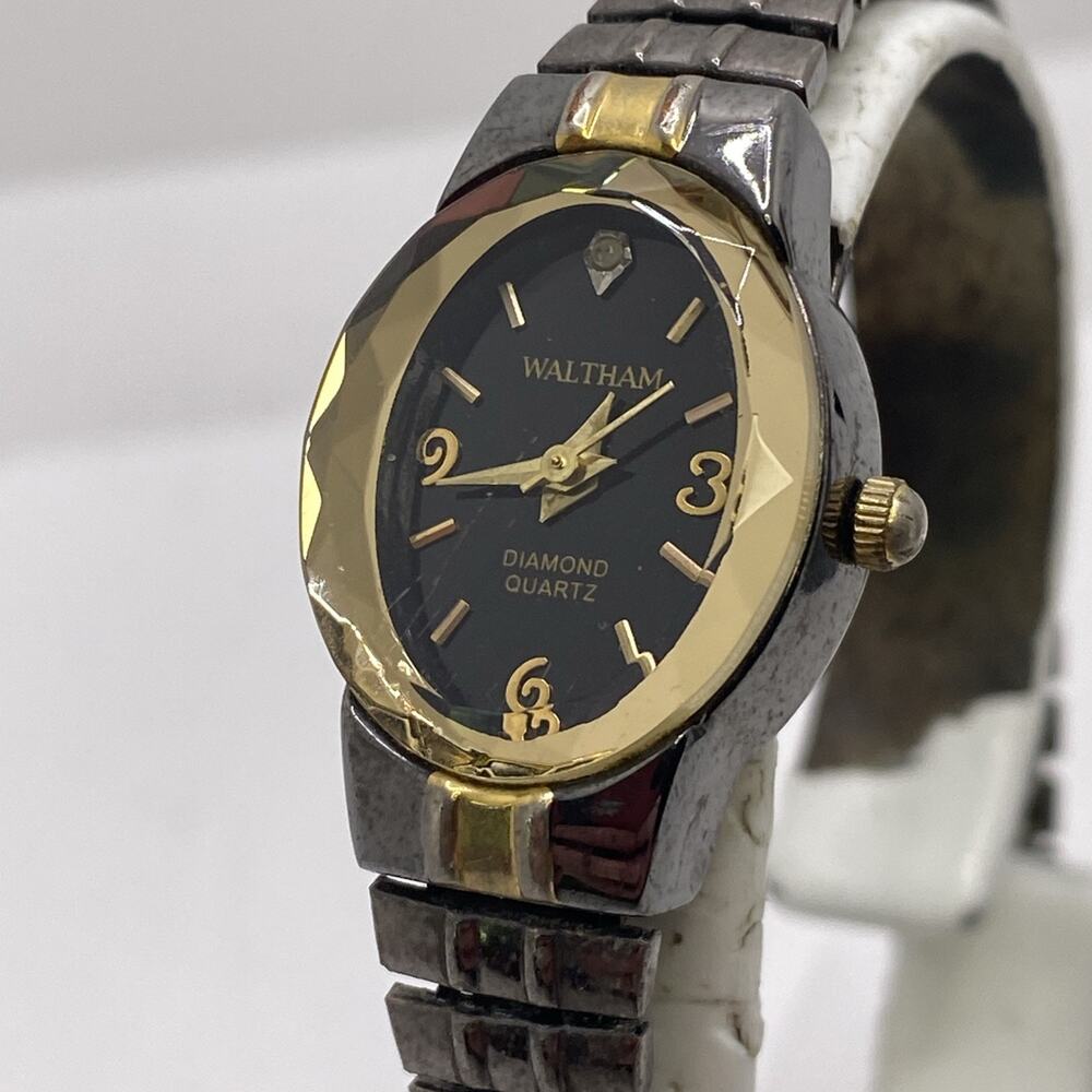 Vintage Waltham Diamond Watch Works New Batteey